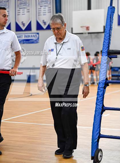 Thumbnail 2 in Incarnate Word Academy vs Brazos Christian (TAPPS Volleyball 4A Bi-District) photogallery.