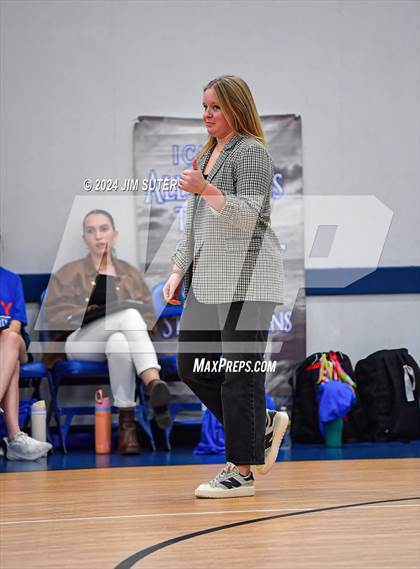 Thumbnail 1 in Incarnate Word Academy vs Brazos Christian (TAPPS Volleyball 4A Bi-District) photogallery.