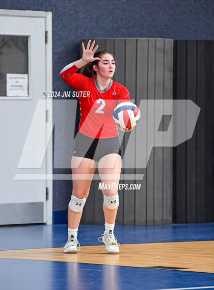 Thumbnail 1 in Incarnate Word Academy vs Brazos Christian (TAPPS Volleyball 4A Bi-District) photogallery.