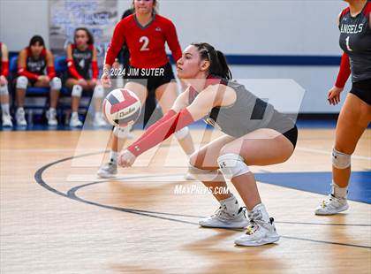 Thumbnail 2 in Incarnate Word Academy vs Brazos Christian (TAPPS Volleyball 4A Bi-District) photogallery.