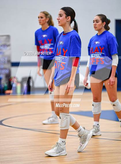 Thumbnail 2 in Incarnate Word Academy vs Brazos Christian (TAPPS Volleyball 4A Bi-District) photogallery.