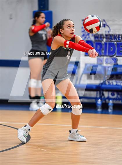 Thumbnail 1 in Incarnate Word Academy vs Brazos Christian (TAPPS Volleyball 4A Bi-District) photogallery.