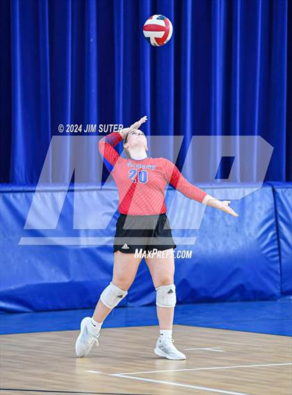 Thumbnail 1 in Incarnate Word Academy vs Brazos Christian (TAPPS Volleyball 4A Bi-District) photogallery.