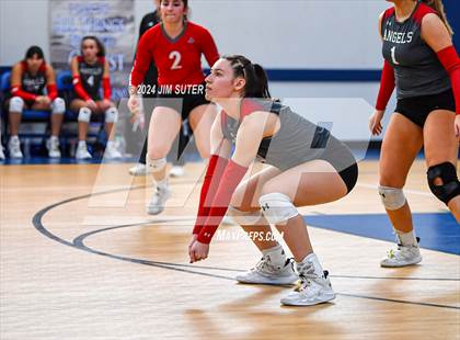 Thumbnail 1 in Incarnate Word Academy vs Brazos Christian (TAPPS Volleyball 4A Bi-District) photogallery.