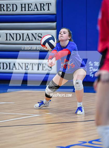 Thumbnail 1 in Incarnate Word Academy vs Brazos Christian (TAPPS Volleyball 4A Bi-District) photogallery.
