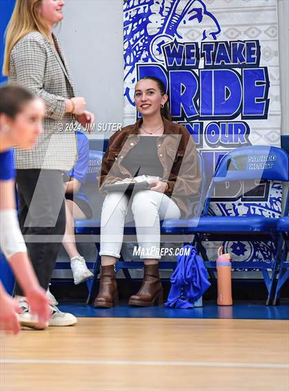 Thumbnail 2 in Incarnate Word Academy vs Brazos Christian (TAPPS Volleyball 4A Bi-District) photogallery.