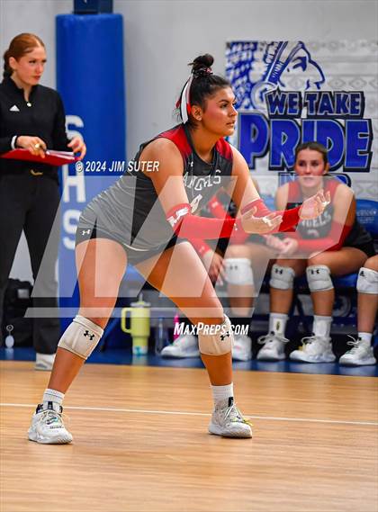 Thumbnail 1 in Incarnate Word Academy vs Brazos Christian (TAPPS Volleyball 4A Bi-District) photogallery.