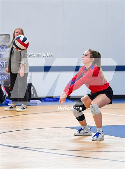 Thumbnail 1 in Incarnate Word Academy vs Brazos Christian (TAPPS Volleyball 4A Bi-District) photogallery.