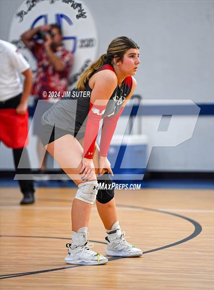 Thumbnail 2 in Incarnate Word Academy vs Brazos Christian (TAPPS Volleyball 4A Bi-District) photogallery.