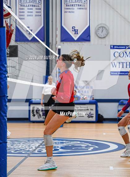 Thumbnail 1 in Incarnate Word Academy vs Brazos Christian (TAPPS Volleyball 4A Bi-District) photogallery.