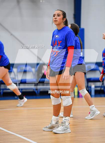 Thumbnail 2 in Incarnate Word Academy vs Brazos Christian (TAPPS Volleyball 4A Bi-District) photogallery.