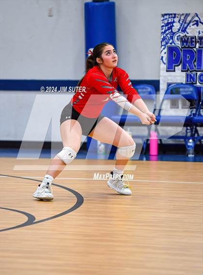 Thumbnail 3 in Incarnate Word Academy vs Brazos Christian (TAPPS Volleyball 4A Bi-District) photogallery.