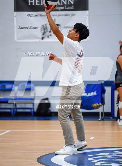 Thumbnail 3 in Incarnate Word Academy vs Brazos Christian (TAPPS Volleyball 4A Bi-District) photogallery.
