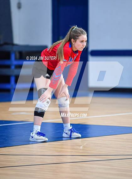 Thumbnail 1 in Incarnate Word Academy vs Brazos Christian (TAPPS Volleyball 4A Bi-District) photogallery.