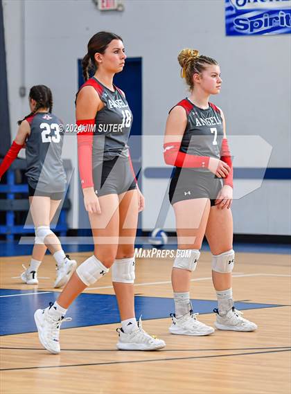 Thumbnail 2 in Incarnate Word Academy vs Brazos Christian (TAPPS Volleyball 4A Bi-District) photogallery.
