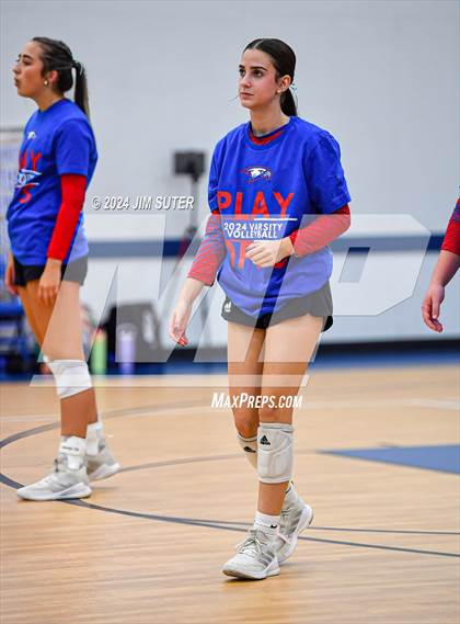 Thumbnail 1 in Incarnate Word Academy vs Brazos Christian (TAPPS Volleyball 4A Bi-District) photogallery.