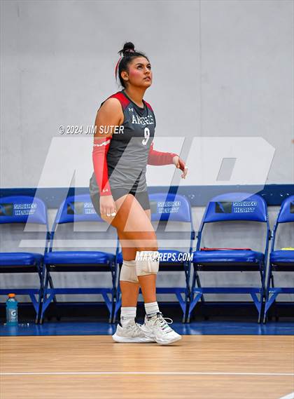 Thumbnail 1 in Incarnate Word Academy vs Brazos Christian (TAPPS Volleyball 4A Bi-District) photogallery.
