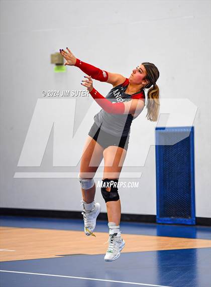 Thumbnail 2 in Incarnate Word Academy vs Brazos Christian (TAPPS Volleyball 4A Bi-District) photogallery.