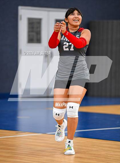 Thumbnail 1 in Incarnate Word Academy vs Brazos Christian (TAPPS Volleyball 4A Bi-District) photogallery.