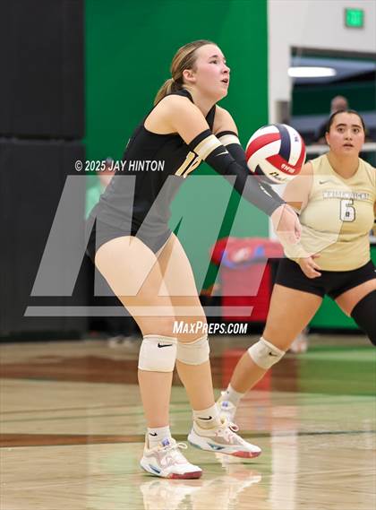 Thumbnail 2 in Nocona vs Whitewright (UIL 2A D1 Volleyball Semifinal) photogallery.