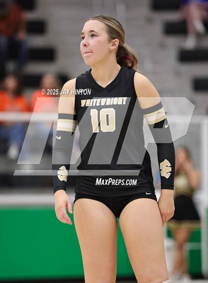 Thumbnail 2 in Nocona vs Whitewright (UIL 2A D1 Volleyball Semifinal) photogallery.