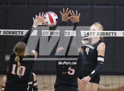 Thumbnail 3 in Nocona vs Whitewright (UIL 2A D1 Volleyball Semifinal) photogallery.