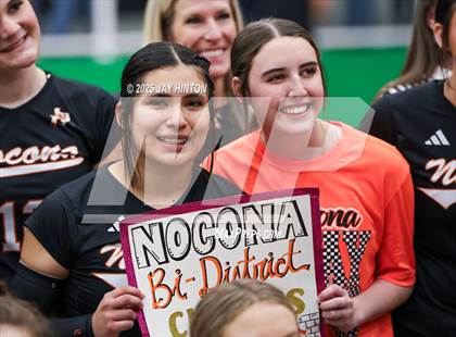Thumbnail 1 in Nocona vs Whitewright (UIL 2A D1 Volleyball Semifinal) photogallery.