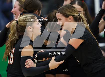 Thumbnail 1 in Nocona vs Whitewright (UIL 2A D1 Volleyball Semifinal) photogallery.