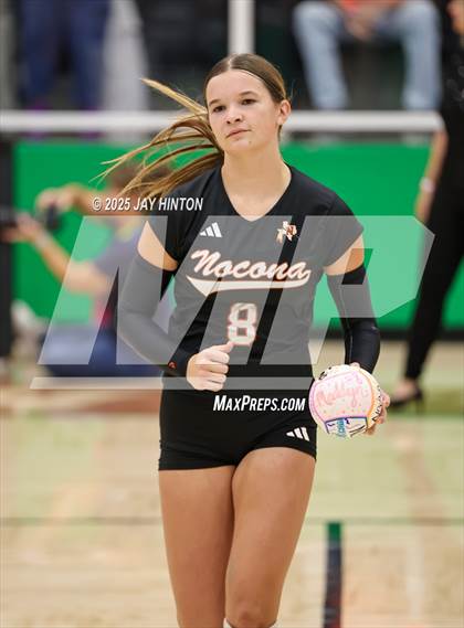 Thumbnail 2 in Nocona vs Whitewright (UIL 2A D1 Volleyball Semifinal) photogallery.