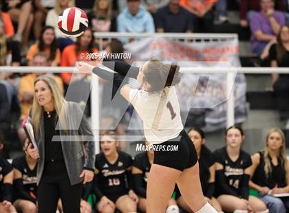 Thumbnail 2 in Nocona vs Whitewright (UIL 2A D1 Volleyball Semifinal) photogallery.