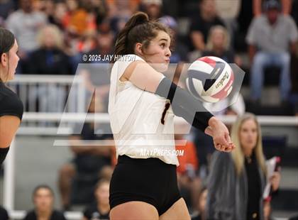 Thumbnail 2 in Nocona vs Whitewright (UIL 2A D1 Volleyball Semifinal) photogallery.