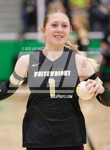 Thumbnail 1 in Nocona vs Whitewright (UIL 2A D1 Volleyball Semifinal) photogallery.