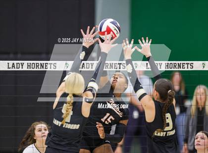 Thumbnail 3 in Nocona vs Whitewright (UIL 2A D1 Volleyball Semifinal) photogallery.