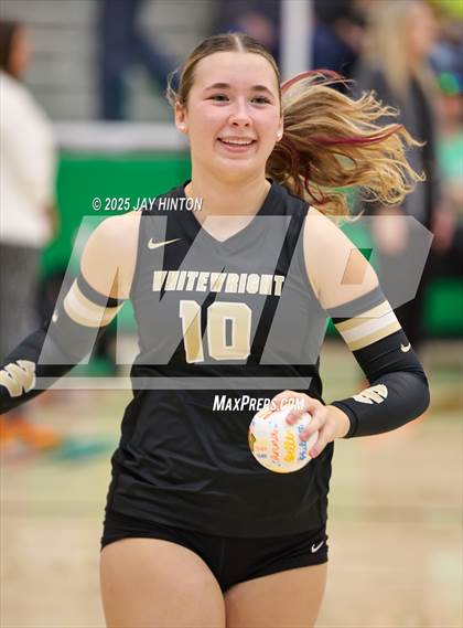 Thumbnail 1 in Nocona vs Whitewright (UIL 2A D1 Volleyball Semifinal) photogallery.