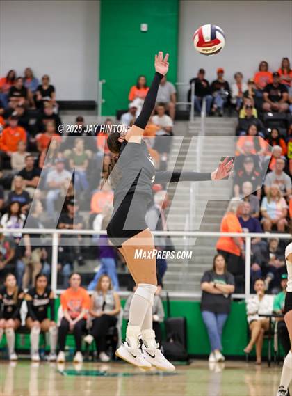 Thumbnail 2 in Nocona vs Whitewright (UIL 2A D1 Volleyball Semifinal) photogallery.