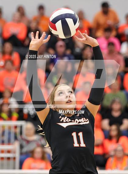Thumbnail 2 in Nocona vs Whitewright (UIL 2A D1 Volleyball Semifinal) photogallery.