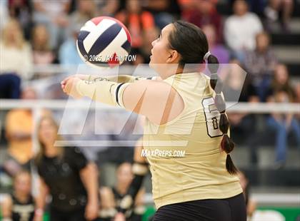 Thumbnail 2 in Nocona vs Whitewright (UIL 2A D1 Volleyball Semifinal) photogallery.