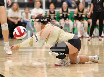 Thumbnail 2 in Nocona vs Whitewright (UIL 2A D1 Volleyball Semifinal) photogallery.