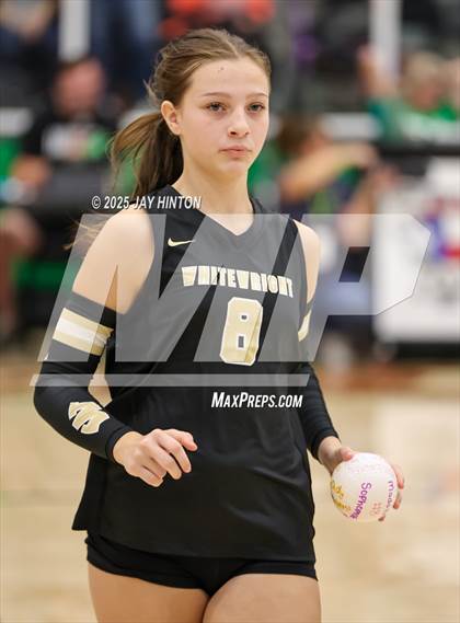 Thumbnail 2 in Nocona vs Whitewright (UIL 2A D1 Volleyball Semifinal) photogallery.