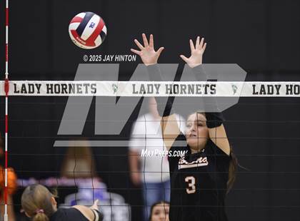 Thumbnail 2 in Nocona vs Whitewright (UIL 2A D1 Volleyball Semifinal) photogallery.