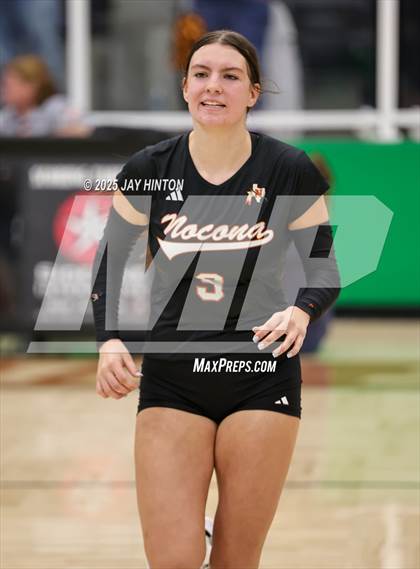Thumbnail 3 in Nocona vs Whitewright (UIL 2A D1 Volleyball Semifinal) photogallery.