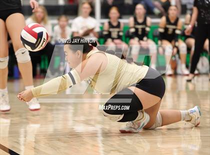 Thumbnail 3 in Nocona vs Whitewright (UIL 2A D1 Volleyball Semifinal) photogallery.