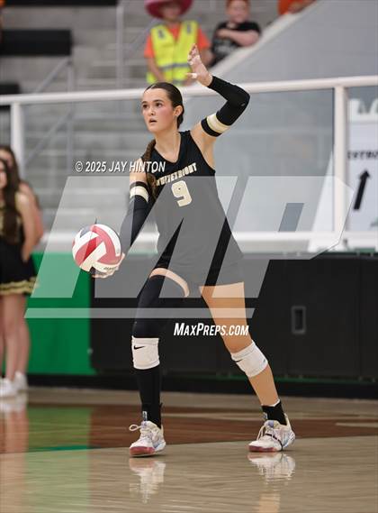 Thumbnail 2 in Nocona vs Whitewright (UIL 2A D1 Volleyball Semifinal) photogallery.