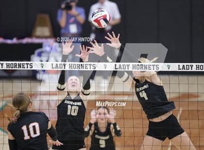 Thumbnail 2 in Nocona vs Whitewright (UIL 2A D1 Volleyball Semifinal) photogallery.