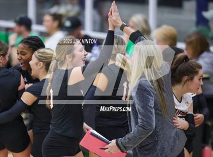 Thumbnail 3 in Nocona vs Whitewright (UIL 2A D1 Volleyball Semifinal) photogallery.