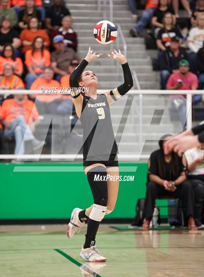 Thumbnail 1 in Nocona vs Whitewright (UIL 2A D1 Volleyball Semifinal) photogallery.