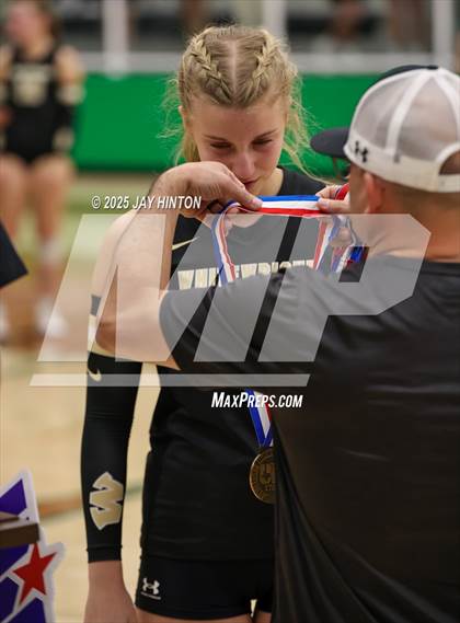 Thumbnail 2 in Nocona vs Whitewright (UIL 2A D1 Volleyball Semifinal) photogallery.