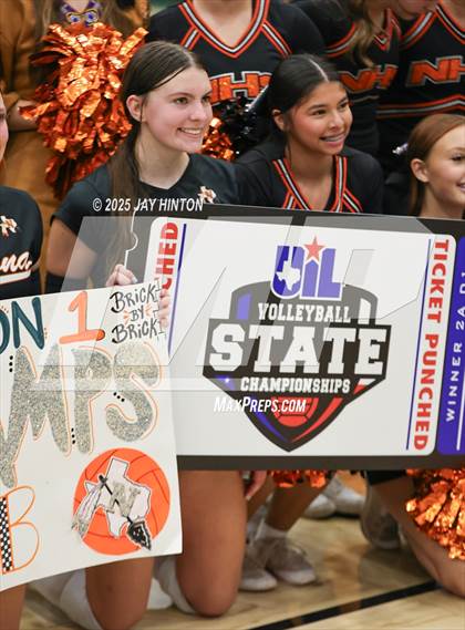 Thumbnail 3 in Nocona vs Whitewright (UIL 2A D1 Volleyball Semifinal) photogallery.
