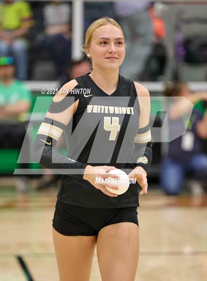 Thumbnail 1 in Nocona vs Whitewright (UIL 2A D1 Volleyball Semifinal) photogallery.