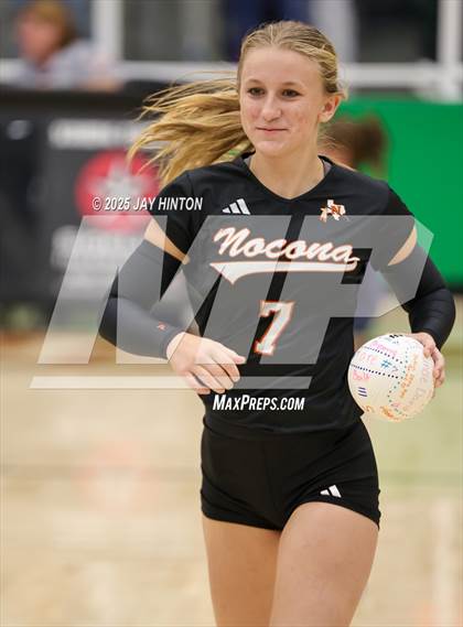 Thumbnail 1 in Nocona vs Whitewright (UIL 2A D1 Volleyball Semifinal) photogallery.